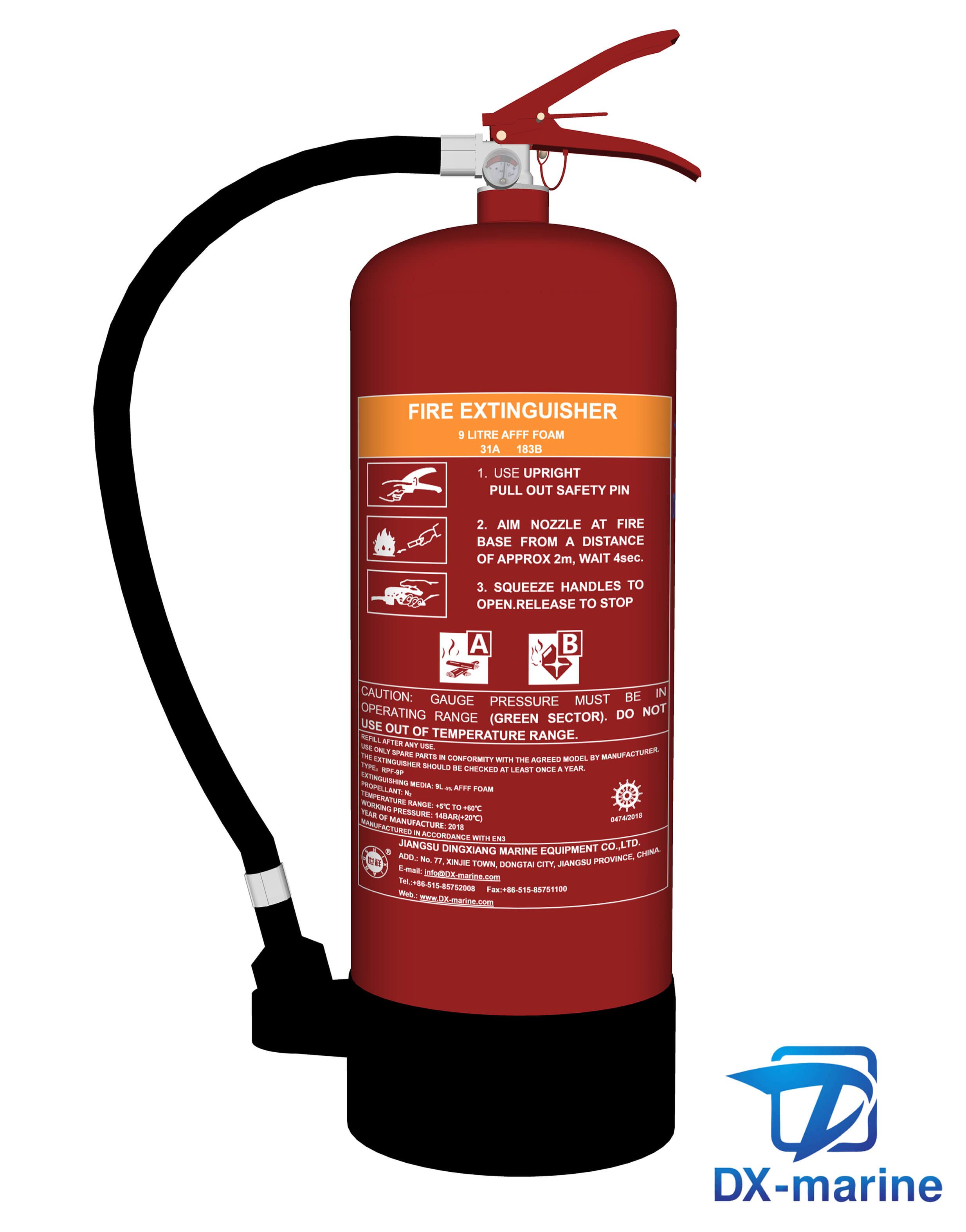 fire extinguisher,fire alarm rpf-9p 9l afff foam fire extinguisher (stored )